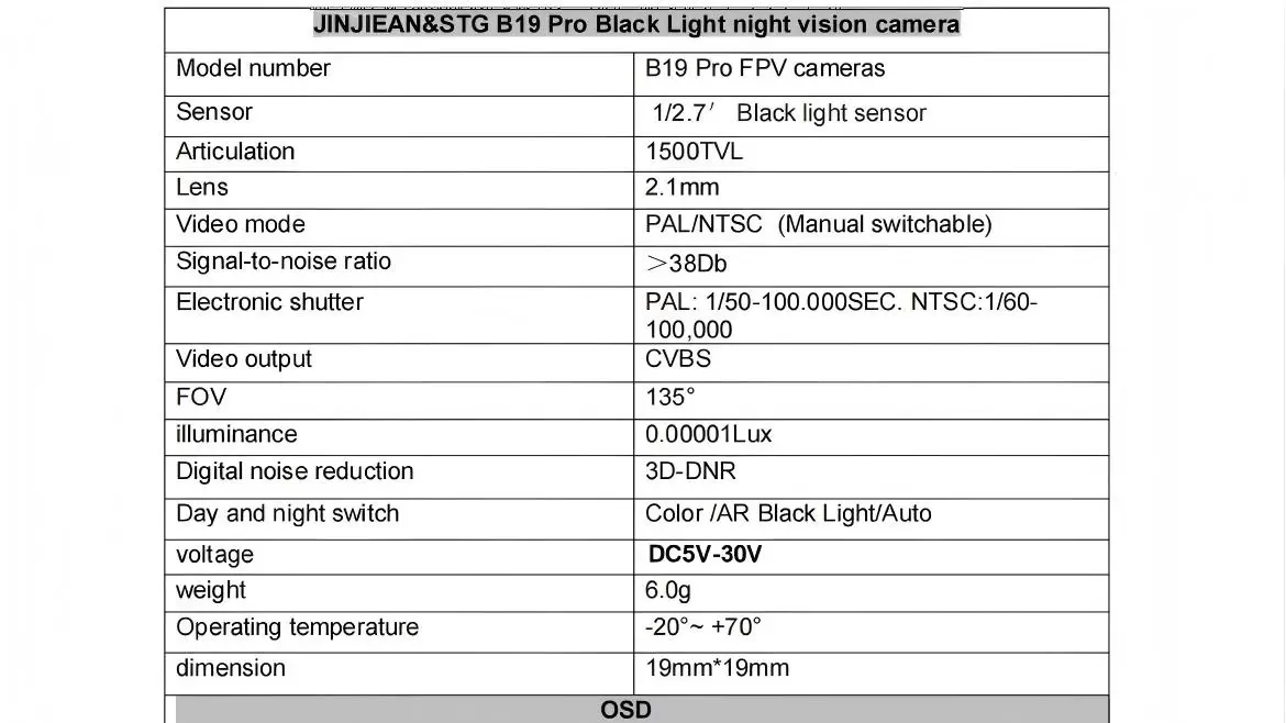 B19 camera