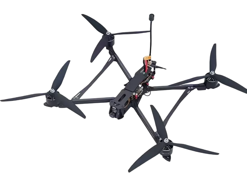 10-inch FPV Drone with AI Guidance and Fiber Optic Transmission